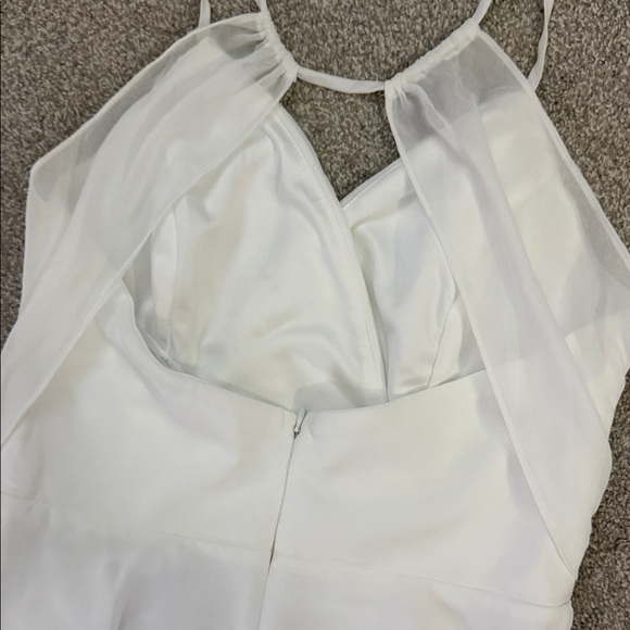 NWT Lulus Romantic Inspiration White Faux Wrap Maxi Wedding Formal Dress Medium - Picture 12 of 14